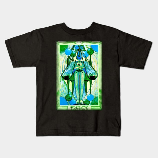 Thoth Tarot - VIII - Adjustment. Kids T-Shirt by OriginalDarkPoetry